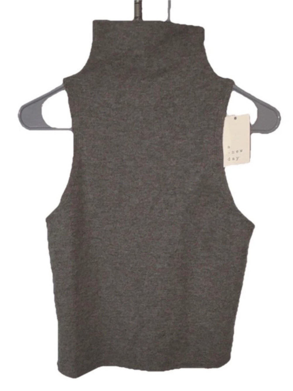 a new day Charcoal Sleeveless Mock Neck Top